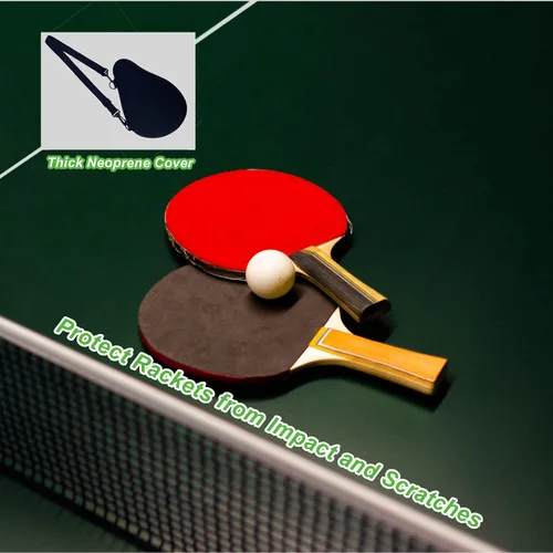 Vista 5 de Funda para raqueta de tenis de mesa, bolsa de transporte de ping-pong, funda protectora de pala de ping pong, funda protectora de pala de ping pong