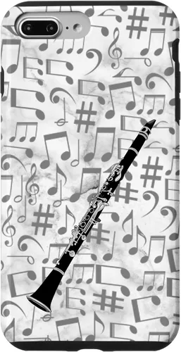 Vista 12 de Clarinet Phone Case - Music Notes - White Background Case for iPhone 17