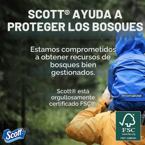 Vista 7 de Scott 1000 hojas por rollo, 8 rollos de papel higiénico, papel de baño