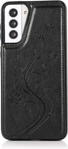 Vista 7 de Funda de teléfono para Samsung Galaxy S21 Plus Glaxay S21+ 5G con protector de pantalla de vidrio templado, tarjetero y tarjetero con soporte
