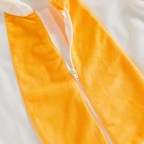 Vista 3 de Mameluco con capucha para bebé recién nacido, disfraz de ganso de Halloween Disfraz de ganso amarillo con capucha