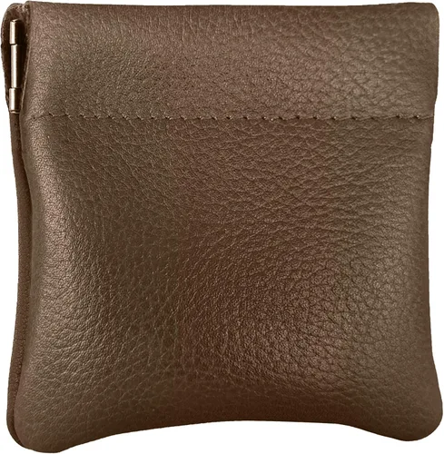 Vista 39 de Monedero clásico a presión, de cuero, para hombre de Nabobb, negro