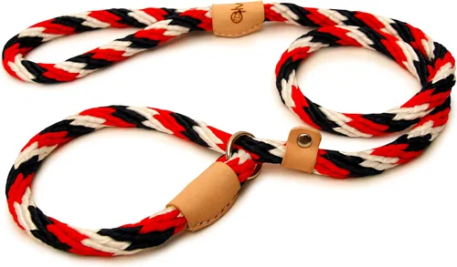 Vista 44 de Alvalley Correas de cuerda para perros con tapón, correas antideslizantes para mascotas para perros, correa suave trenzada sin tirones, ajustable
