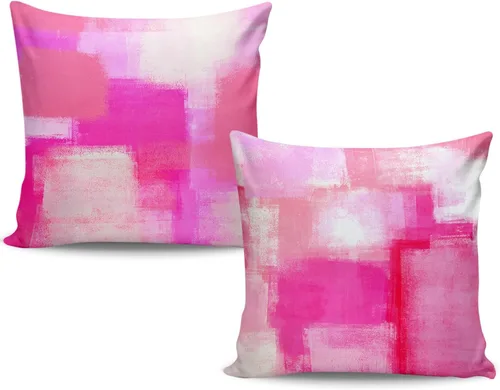 Vista 12 de Juego de 2 fundas de almohada, arte abstracto de 16 x 16 pulgadas, cuadradas, decoración del hogar, fundas de almohada decorativas para sofá