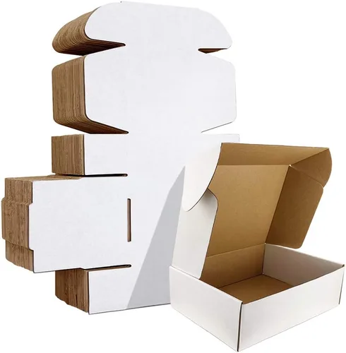 Vista 19 de HORLIMER Paquete de 40 cajas de envío de 5 x 5 x 5, caja de cartón corrugado blanco para correo, embalaje, pequeñas empresas