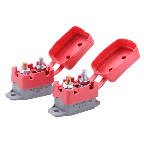 Vista 9 de Disyuntor de reinicio automático de 12V 24V con perno prisionero y cubierta 5A 10A 15A 20A 25A 30A 40A 50A Amp Kit surtido de interruptores