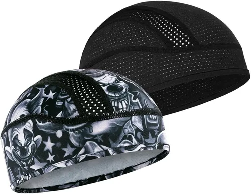 Vista 27 de Gorro con forro para casco de calavera, malla de enfriamiento para hombres y mujeres, se adapta debajo de los cascos