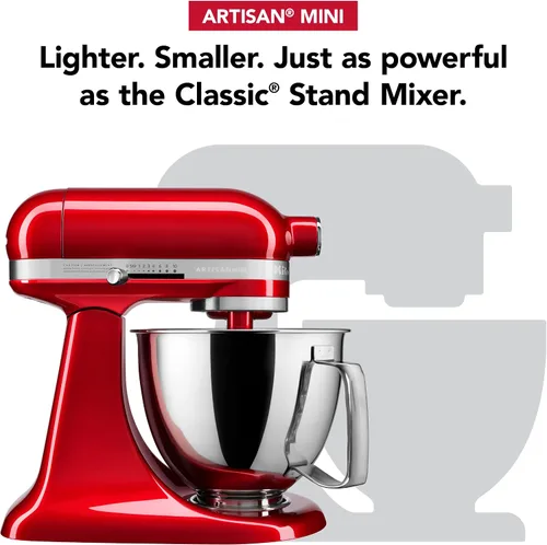 Vista 3 de KitchenAid Paquete de mini batidora de pie artesanal con rodillo de pasta y cortador