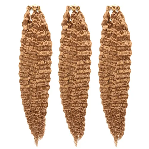 Vista 27 de 3 trenzas de ganchillo Passion Twist, cabello sintético preseparado para trenzar de 14 pulgadas, 3 paquetes de cabello trenzado pretrenzado