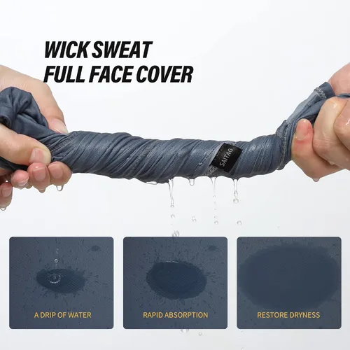 Vista 3 de SAITAG Polaina de cuello con protección contra el polvo, transpirable, elástica, para verano, ciclismo, senderismo, pesca
