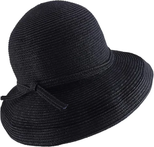 Vista 4 de Moda Tienda de ropa UPF 50+ sombrero de sol de ala de la hervidor de la trenza de papel suave