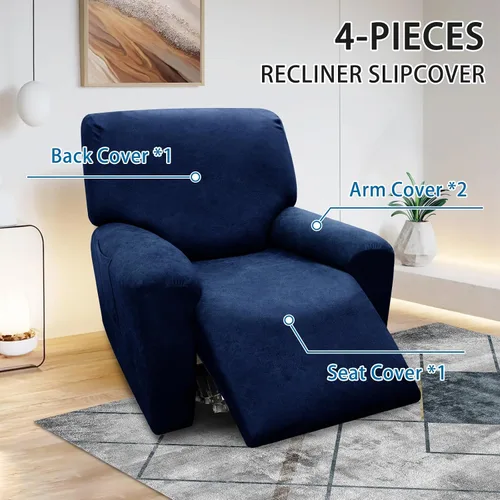 Vista 137 de Fundas para Sillón de 2 Piezas con Cojín en T, Fundas de Aspecto de Cuero para Sofá, Fundas para Sillas, Protector de Muebles Elástico, Funda