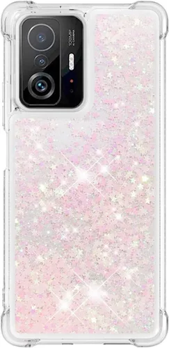 Vista 35 de Funda de silicona transparente con purpurina para Xiaomi Redmi A1 Bling Liquid Clear Star Heart Silicone Bumper a prueba de golpes, funda Azul