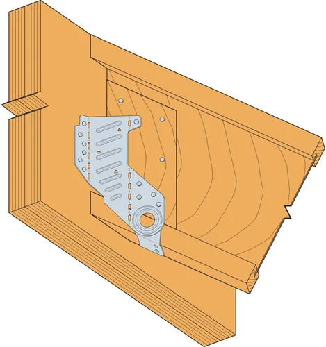 Vista 3 de Simpson Strong-Tie LSSR28Z LSSR - Percha de viga ajustable en campo ligero para 2x8 (paquete de 20)