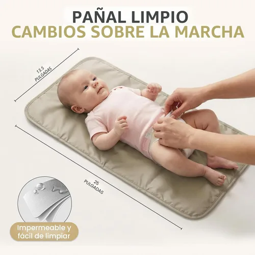 Vista 6 de Mellories Bolso de pañales convertible de 4 en 1 para bebés niños y niñas - Se convierte en mochila de pañales, bolso de bebé, bolso de cochecito