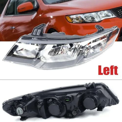 Vista 2 de Compatible con Kia Forte Koup 2010-2013 - Conjunto de repuesto de faros delanteros izquierdos, lámpara de repuesto de proyector halógeno, luz