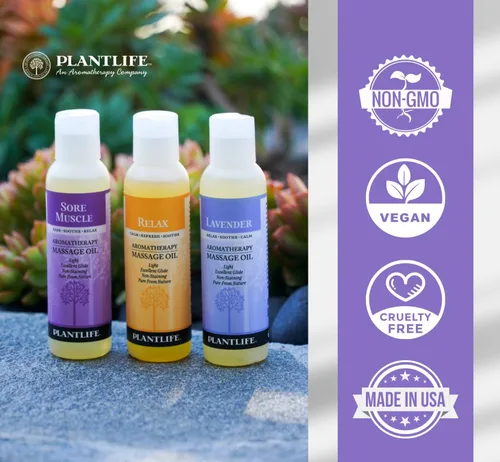 Vista 3 de Plantlife Aceite de masaje paquete de 4 – Se absorbe profundamente en la piel y se circula por todas partes, proporcionando un beneficio óptimo