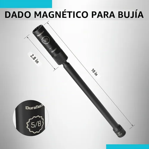 Vista 2 de DURATECH - Bujía magnética giratoria de 5/8 pulgadas con cabezal magnético mejorado
