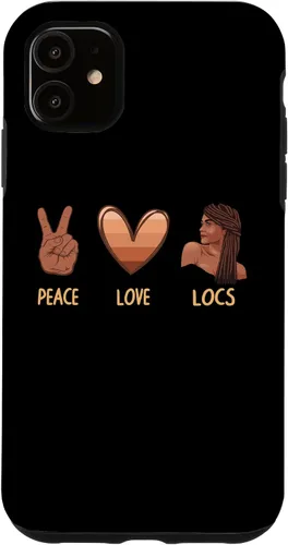 Vista 5 de Funda para iPhone 15 Cool Locs para mujeres y niñas, diseño de melanina negra