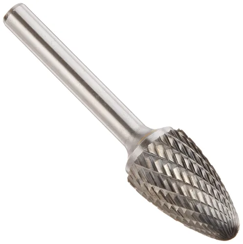 Vista 61 de Drill America SA-1 Rebaba de carburo/lima giratoria cilíndrica de doble corte para amoladora de troquel de 1/4" de diámetro x 5/8" de longitud