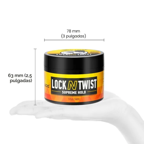 Vista 5 de AllDay Locks Lock N Twist (5 onzas) Sujeción suprema, sin encrespamiento ni descamación Gel fijador hidratante y nutritivo Con infusión de uva