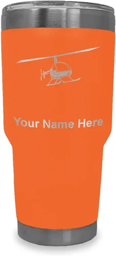 Vista 41 de LaserGram Vaso aislado al vacío de 20 onzas, helicóptero 2, grabado personalizado incluido (negro)