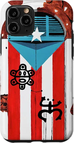 Vista 29 de Funda con diseño de bandera de Puerto Rico Coqui Sun Taíno, Boricua Pride Cover Case para iPhone 17