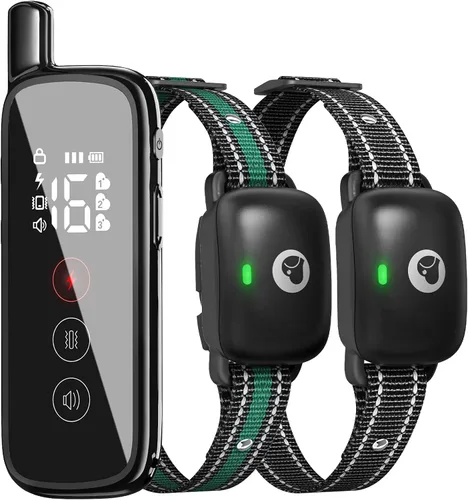 Vista 8 de Collar de choque para perro, collar de entrenamiento para perros con control remoto para perros pequeños, medianos y grandes, collar electrónico