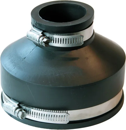 Vista 2 de Fernco P1056-415 Acoplamiento reductor flexible de 4 pulgadas a 1-1/2 pulgadas con abrazadera