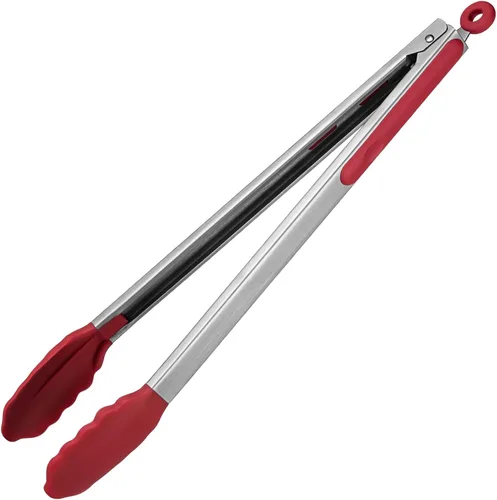 Vista 19 de Pinza de cocina resistente al calor de 600ºF: pinza de cocina de silicona U-Taste de 7 pulgadas con puntas de goma antiadherentes selladas firmes