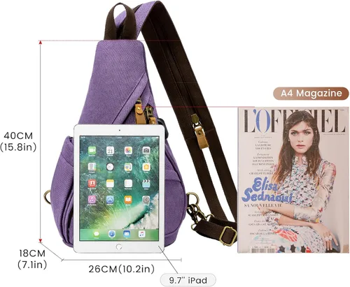 Vista 2 de LOVEVOOK Bolso bandolera bandolera mochila bandolera mochila bandolera bolsa de hombro casual mochilas para mujeres hombres ciclismo senderismo