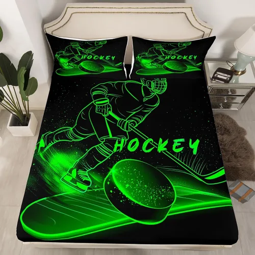 Vista 18 de Erosebridal Sábana bajera ajustable de béisbol tamaño individual, juego de cama de juegos deportivos para niños, niñas, adolescentes y adultos