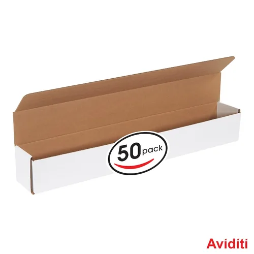 Vista 3 de BOX USA Cajas para correo grandes, 30 pulgadas de largo x 4 pulgadas de ancho x 4 pulgadas de alto, paquete de 50 cajas de cartón corrugado