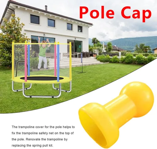 Vista 6 de Tapa de poste de recinto, tapas de poste de trampolín para niños, gancho de red, cubierta de poste de trampolín en forma de G para anillos de metal