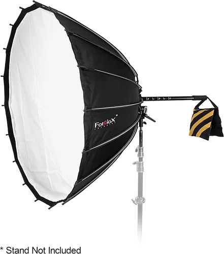 Vista 8 de Fotodiox DLX - Caja de luz parabólica de enfoque de 48 pulgadas con Bowens Speedring – 48 pulgadas (47.2 in) centrable y plegable rápido