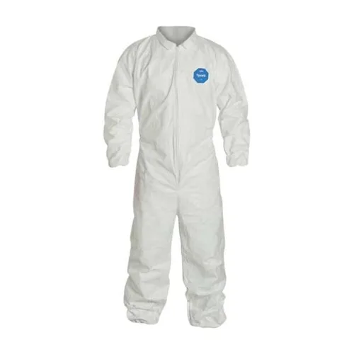 Vista 4 de DuPont Tyvek 400 Mono de Protección Desechable con Puños y Tobillos Elásticos, Blanco, Mediano, Paquete de 1