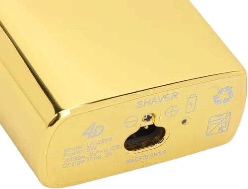 Vista 9 de RTLR Afeitadora multifuncional, potente afeitadora eléctrica portátil con bajo ruido, carga USB, oro