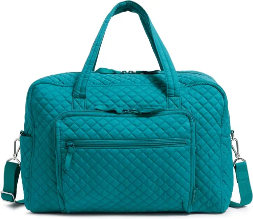Vista 7 de Bolso de viaje Vera Bradley Signature para mujer, de algodón, para fin de semana, Escalada Ivy Green, Talla única