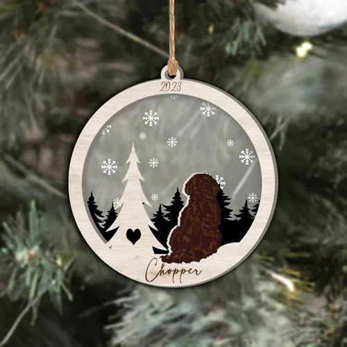 Vista 144 de Nazenti Adorno de Navidad conmemorativo personalizado, regalo personalizado de recuerdo de perro, condolencias por pérdida de mascotas, sabueso