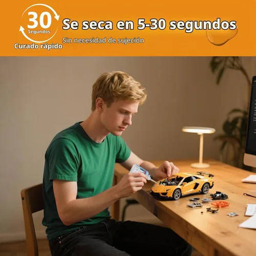 Vista 6 de Super pegamento para plástico con tapa antiobstrucción. 6 x 1 fl oz, pegamento de plástico adhesivo CA para modelo y miniatura, adecuado para PLA