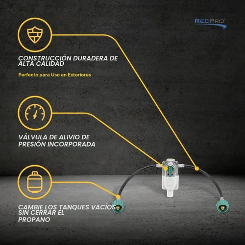 Vista 4 de RecPro Regulador de propano de cambio automático de 2 etapas RV