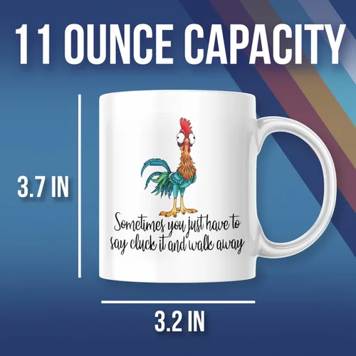 Vista 2 de Taza de café divertida Sometimes You Just Have To Say Cluck it And Walk Away M724
