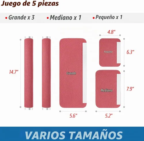 Vista 6 de Fundas para manija de puerta de refrigerador, 5 PCS, fundas ajustables para manijas de electrodomésticos, mantén tu cocina limpia, protector