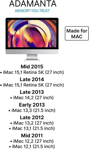 Vista 2 de Adamanta Memoria Apple DDR3L 1600MHz SODIMM compatible con iMac