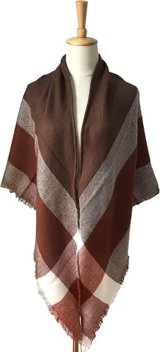 Vista 83 de Wander Agio - Bufanda envolvente con diseño a cuadros o triangular para mujer, cálida y larga, de punto, sensación de cachemira, chal