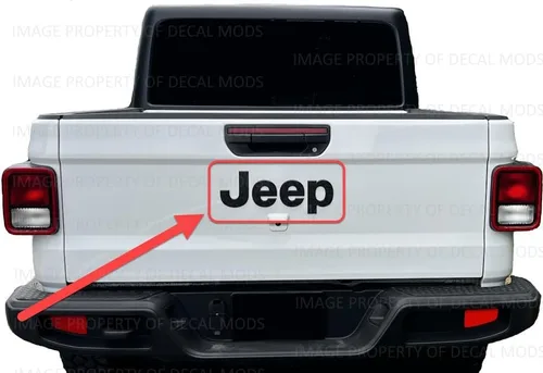 Vista 2 de Superposición de puerta trasera de Jeep elevada 3D para Jeep Wrangler y Gladiator JL/JT Rubicon (2018-2024) Orange Fire Flame FK3Q2