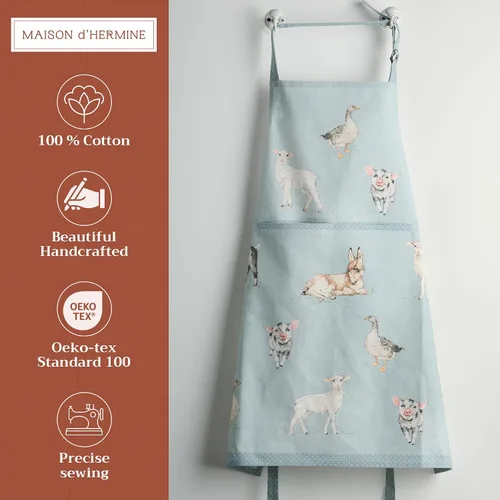 Vista 20 de Maison d' Hermine Delantales para mujer con bolsillo, 100% algodón (27.50 x 31.50 pulgadas)