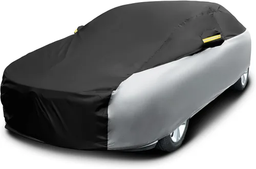 Vista 9 de Riakrum Funda completa impermeable para todo tipo de clima, para automóviles, resistente al viento, a la lluvia, protección UV, resistente a
