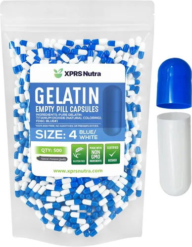 Vista 22 de XPRS Nutra Cápsulas vacías tamaño 4 – 100 cápsulas pequeñas de gelatina vacías – Pastillas de relleno de cápsulas de bricolaje – Cápsulas de gel