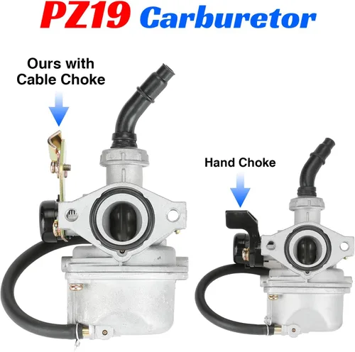 Vista 4 de YOXUFA PZ19 - Carburador 19 mm con acople de cable ahogador para Sunl Roketa TaoTao Kazuma Loncin Kayo Fox Kandi Baja SSR 50 70 90 110 125cc ATV